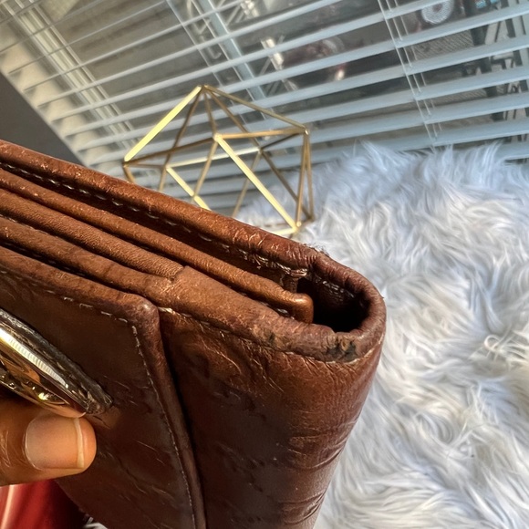 GUCCI Wallet long wallet Brown GG Leather Lovely heart 245723.0959 Authentic - Picture 14 of 16